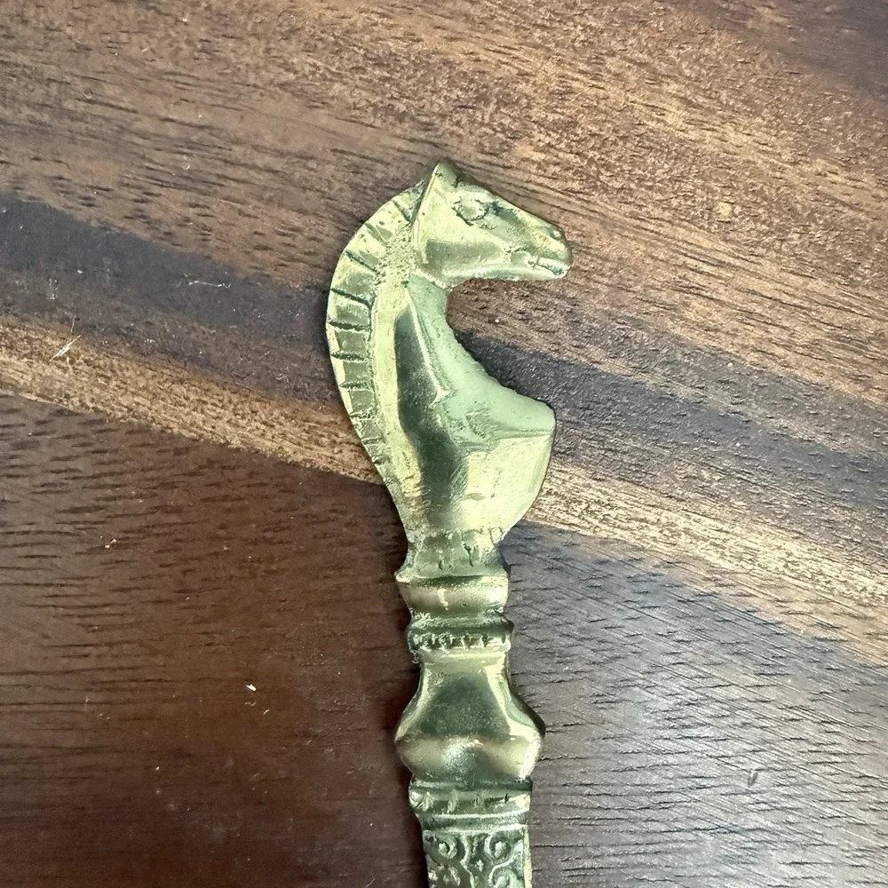 Vintage Brass Horse Letter Opener Figural Desk Accessory 6.75